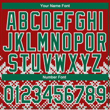 Load image into Gallery viewer, Custom Stitched Red Kelly Green-White Christmas Snowflakes 3D Sports Pullover Sweatshirt Hoodie