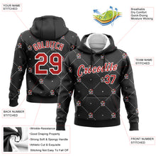 Load image into Gallery viewer, Custom Stitched Black Red-White Christmas Dog Wearing Santa Claus Costume 3D Sports Pullover Sweatshirt Hoodie