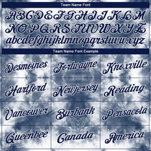 Load image into Gallery viewer, Custom Stitched Tie Dye Navy-White 3D Abstract Style Sports Pullover Sweatshirt Hoodie