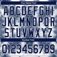 Load image into Gallery viewer, Custom Stitched Tie Dye Navy-White 3D Abstract Style Sports Pullover Sweatshirt Hoodie