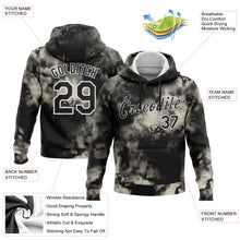 Load image into Gallery viewer, Custom Stitched Tie Dye Black-White 3D Abstract Style Sports Pullover Sweatshirt Hoodie