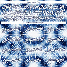 Load image into Gallery viewer, Custom Stitched Tie Dye White-Navy 3D Abstract Style Sports Pullover Sweatshirt Hoodie