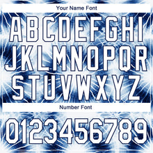 Load image into Gallery viewer, Custom Stitched Tie Dye White-Navy 3D Abstract Style Sports Pullover Sweatshirt Hoodie