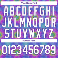 Load image into Gallery viewer, Custom Stitched Tie Dye White-Purple 3D Abstract Fractal Style Sports Pullover Sweatshirt Hoodie