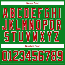 Load image into Gallery viewer, Custom Grass Green Red-White Christmas Santa Claus 3D Hockey Lace Neck Jersey