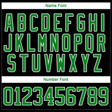 Load image into Gallery viewer, Custom Black Grass Green-White Christmas Santa Claus 3D Hockey Lace Neck Jersey