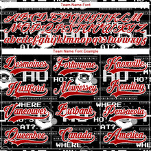 Load image into Gallery viewer, Custom Black Red-White Christmas Santa Claus 3D Hockey Lace Neck Jersey