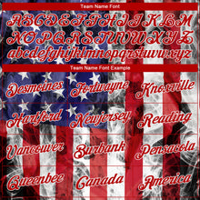 Load image into Gallery viewer, Custom White Royal-Red 3D American Flag Fashion Authentic Basketball Jersey