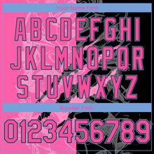Load image into Gallery viewer, Custom Graffiti Pattern Pink Black-Light Blue 3D Scratch Authentic Basketball Jersey