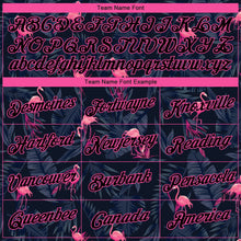 Load image into Gallery viewer, Custom Black Pink-Light Blue 3D Pattern Design Flamingo Authentic Basketball Jersey