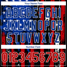 Load image into Gallery viewer, Custom Black Red-Royal 3D American Flag Fashion Authentic Basketball Jersey