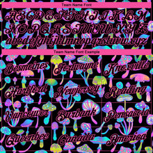 Load image into Gallery viewer, Custom Black Pink 3D Pattern Design Magic Mushrooms Psychedelic Hallucination Authentic Basketball Jersey