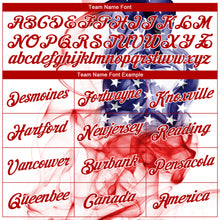 Load image into Gallery viewer, Custom White Red 3D American Flag Fashion Authentic Basketball Jersey