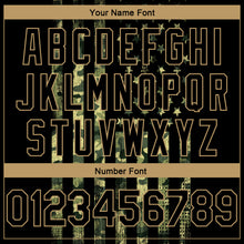 Load image into Gallery viewer, Custom Camo Black-Old Gold 3D American Flag Fashion Authentic Salute To Service Basketball Jersey