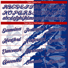 Load image into Gallery viewer, Custom Graffiti Pattern Royal-Red 3D Scratch Authentic Basketball Jersey