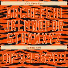 Load image into Gallery viewer, Custom Orange Cream 3D Pattern Design Tiger Print Authentic Basketball Jersey