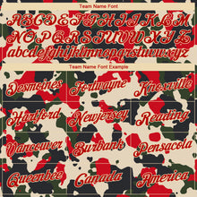 Load image into Gallery viewer, Custom Camo Red-Cream 3D Authentic Salute To Service Basketball Jersey