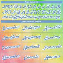 Load image into Gallery viewer, Custom Tie Dye Light Blue-White 3D Rainbow Authentic Basketball Jersey