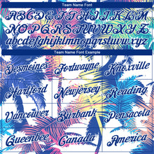 Load image into Gallery viewer, Custom White Royal 3D Pattern Tropical Hawaii Palm Trees Authentic Basketball Jersey