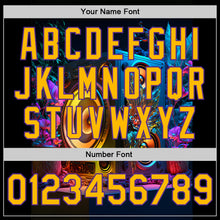 Load image into Gallery viewer, Custom Black Gold-Purple 3D Pattern Design Music Festival Vintage Speaker Music Sound System Authentic Baseball Jersey