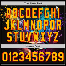 Load image into Gallery viewer, Custom Black Gold-Red 3D Pattern Design Music Festival Piano With Colorful Smoke Authentic Baseball Jersey