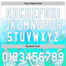 Load image into Gallery viewer, Custom White Light Blue 3D Pattern Design Music Festival Musical Instruments Authentic Baseball Jersey