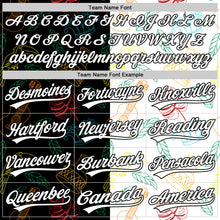 Load image into Gallery viewer, Custom Black White 3D Pattern Design Music Festival Brazilian Carnival Authentic Baseball Jersey