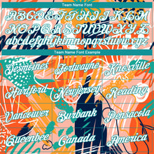 Load image into Gallery viewer, Custom Orange White-Teal 3D Pattern Abstract Hawaii Plant Graffiti Grunge Art Authentic Basketball Jersey