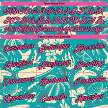 Load image into Gallery viewer, Custom Aqua Pink-Black 3D Pattern Tropical Hawaii Trees Authentic Basketball Jersey