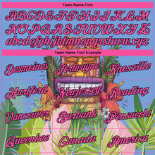 Load image into Gallery viewer, Custom Light Blue Pink-Black 3D Pattern Cartoon Tropical Hawaii Rainforest Authentic Basketball Jersey