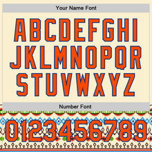 Load image into Gallery viewer, Custom Cream Orange-Royal 3D Pattern Design Traditional African Ethnic Style Authentic Baseball Jersey