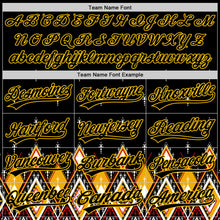 Load image into Gallery viewer, Custom Black Yellow 3D Pattern Design Geometric African Ethnic Style Authentic Baseball Jersey