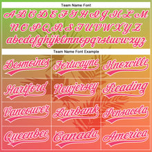 Load image into Gallery viewer, Custom Neon Green Neon Pink-White 3D Pattern Design Hawaii Palm Leaves Authentic Baseball Jersey