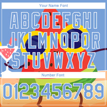 Load image into Gallery viewer, Custom Light Blue White 3D Pattern Summer Beach Holiday Authentic Basketball Jersey