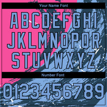 Load image into Gallery viewer, Custom Pink Light Blue-Black 3D Pattern Summer Beach Surfing Authentic Basketball Jersey