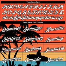 Load image into Gallery viewer, Custom Orange White-Black 3D Pattern Hawaii Beach Palm Trees Authentic Basketball Jersey