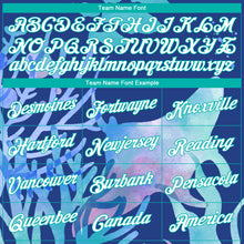 Load image into Gallery viewer, Custom Royal Aqua-White 3D Pattern Design Ocean World Authentic Basketball Jersey