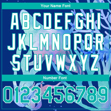 Load image into Gallery viewer, Custom Royal Aqua-White 3D Pattern Design Ocean World Authentic Basketball Jersey