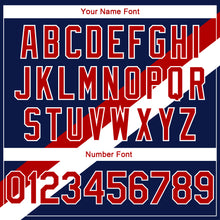 Load image into Gallery viewer, Custom Navy Red-White Modern Authentic City Edition Basketball Jersey