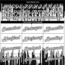 Load image into Gallery viewer, Custom White Black Abstract Vertical Lines Authentic City Edition Basketball Jersey