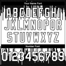 Load image into Gallery viewer, Custom White Black Abstract Vertical Lines Authentic City Edition Basketball Jersey