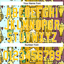 Load image into Gallery viewer, Custom Yellow White 3D Pattern Design Beer Festival Authentic Baseball Jersey