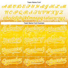 Load image into Gallery viewer, Custom Yellow White 3D Pattern Design Beer Authentic Baseball Jersey