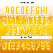 Load image into Gallery viewer, Custom Yellow White 3D Pattern Design Beer Authentic Baseball Jersey