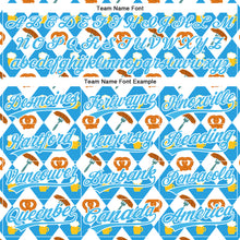 Load image into Gallery viewer, Custom White Sky Blue 3D Pattern Design Beer Festival Authentic Baseball Jersey