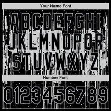 Load image into Gallery viewer, Custom Black Gray 3D Pattern Design Dripping Splatter Art Authentic Baseball Jersey