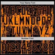 Load image into Gallery viewer, Custom Black Bay Orange 3D Pattern Design Dripping Splatter Art Authentic Baseball Jersey
