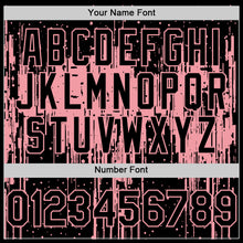 Load image into Gallery viewer, Custom Black Medium Pink 3D Pattern Design Dripping Splatter Art Authentic Baseball Jersey