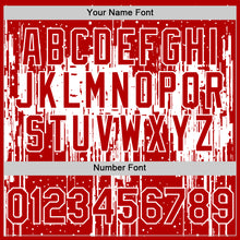 Load image into Gallery viewer, Custom Red White 3D Pattern Design Dripping Splatter Art Authentic Baseball Jersey