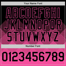 Load image into Gallery viewer, Custom Black Pink 3D Pattern Design Gradient Square Shapes Authentic Baseball Jersey